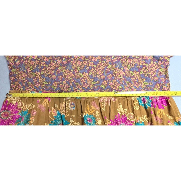 Natural Life Womens S Multicolor Floral Colette Boho Tiered Maxi Dress - Picture 8 of 13